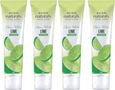 AVON Naturals Brightening Lime Cleanser set of 4 of 100 g each (400 g). Face Wash(400 g)