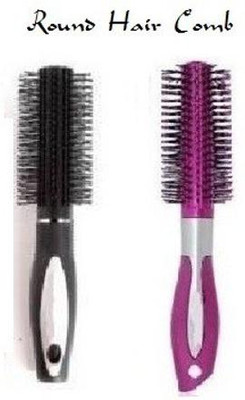 J & F Hair Styling Roller Comb Round Pack of 2