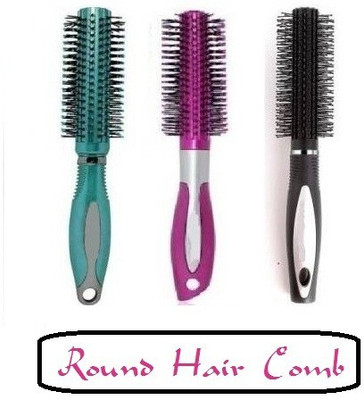 Zailie Round Roller Comb / Hair Styling Brush Pack of 3