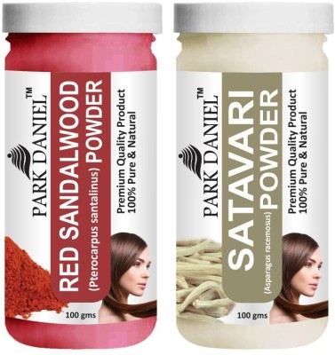 PARK DANIEL Natural Red Sandalwood Powder & Satavari Powder Combo Pack of 2 Jars of 100 gms(200 gms)(200 g)