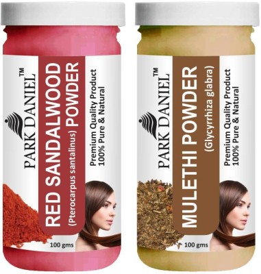 PARK DANIEL Natural Red Sandalwood Powder & Mulethi Powder Combo Pack of 2 Jars of 100 gms(200 gms)(200 g)
