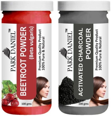 PARK DANIEL Natural Beetroot Powder & Activated Charcoal Powder Combo Pack of 2 Jars of 100 gms(200 gms)(200 g)