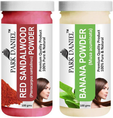 PARK DANIEL Premium Red Sandalwood Powder & Banana Powder Combo Pack of 2 Jars of 100 gms(200 gms)(200 g)