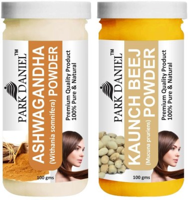 PARK DANIEL Premium Ashwagandha Powder & Kaunch Beej Powder Combo Pack of 2 Jars of 100 gms(200 gms)(200 g)