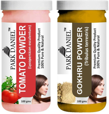 PARK DANIEL Premium Tomato Powder & Gokhru Powder Combo Pack of 2 Jars of 100 gms(200 gms)(200 g)