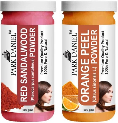 PARK DANIEL Natural Red Sandalwood Powder & OrangePeel Powder Combo Pack of 2 Jars of 100 gms(200 gms)(200 g)