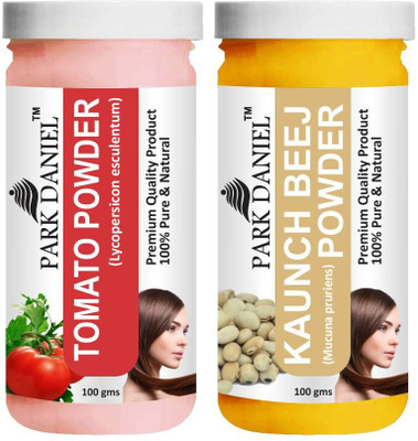 PARK DANIEL Premium Tomato Powder & Kaunch Beej Powder Combo Pack of 2 Jars of 100 gms(200 gms)(200 ml)