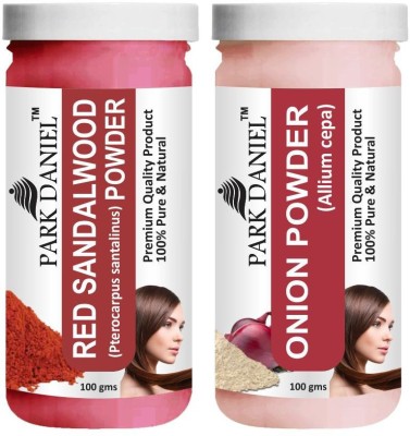 PARK DANIEL Natural Red Sandalwood Powder & Onion Powder Combo Pack of 2 Jars of 100 gms(200 gms)(200 g)