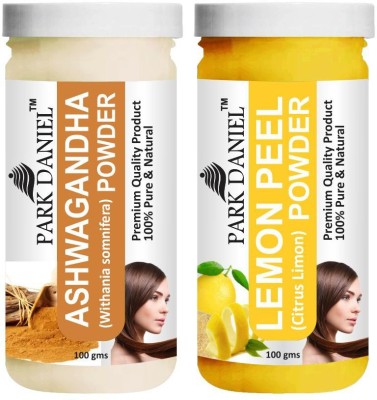 PARK DANIEL Natural Ashwagandha Powder & LemonPeel Powder Combo Pack of 2 Jars of 100 gms(200 gms)(200 g)