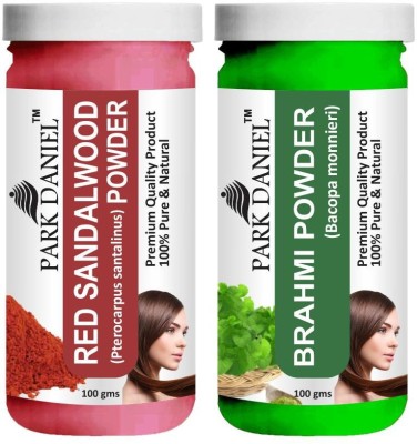 PARK DANIEL Natural Red Sandalwood Powder & Brahmi Powder Combo Pack of 2 Jars of 100 gms(200 gms)(200 g)