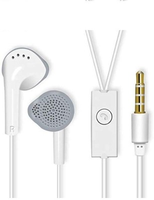Veera tech Earphone 3.5mm Jack Compatible for S Galaxy A2 Core Wired Gaming Headset(White, In the Ear)