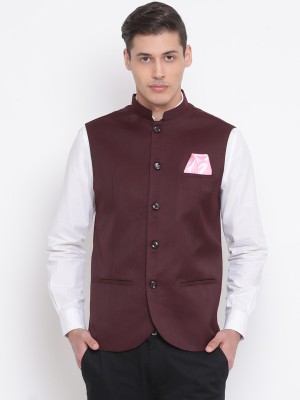 VASTRAMAY Sleeveless Solid Men Jacket