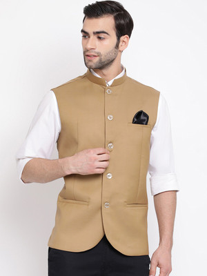 VASTRAMAY Sleeveless Solid Men Jacket