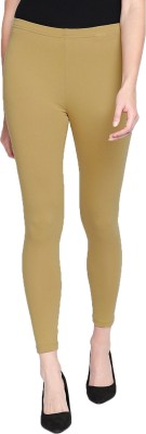 Homeshop Ankle Length  Western Wear Legging(Beige, Solid)