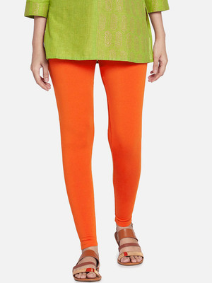 SUPRYIA Ankle Length  Western Wear Legging(Orange, Solid)