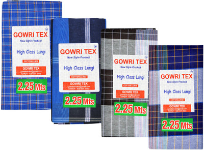 GOWRI TEX Checkered Multicolor Lungi