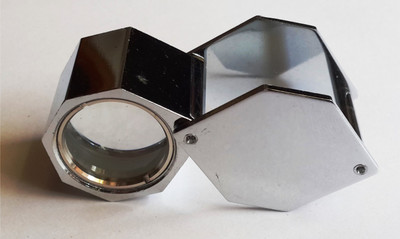 KGN Double Lens Magnifier 10x Magnifying Glass(Steel)