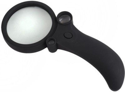 Quoface Double lens Magnifier 65mm 2.5X::25X::55X Magnifying Glass(Black)