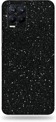 LAMHA Realme 8 Mobile Skin(Ultra Super Black Gilitter With High Matte Finish.)