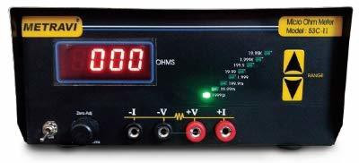 Metravi 53C-II Digital Micro Ohms Meter Digital Multimeter(White 6000 Counts)