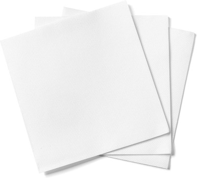 M's Solutions & Enterprises Nonwoven Disposable 12 X 12 Inches Multipurpose Napkins for Salon, Hotel, Spa, Beauty Parlor, Kitchen, New Born Baby, Makeup Remover Pack of 100 Pieces (White) White Paper Napkins(100 Sheets)