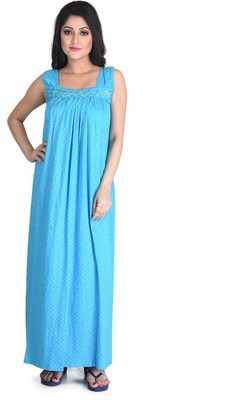 Piyali's Creation Women's Women Nighty(Light Blue)