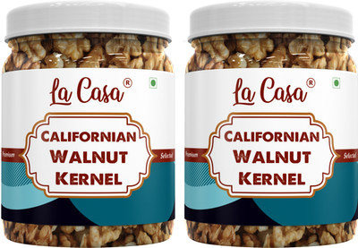 La Casa Californian Walnut Kernel | Combo Pack of 2 | Without Shell Walnuts | Healthy Nuts | Walnuts(2 x 200 g)
