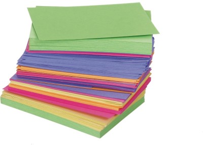 NOZOMI 2x2.5-MIX-FLASH-CARDS-200 Unrule 2.5inch 200 gsm Drawing Paper(Set of 200, Multicolor)