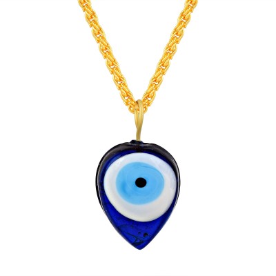 morir Blue Glass Evil Eye Protact Charms Lucky Pendant Necklace for Men Women Girls Glass Pendant