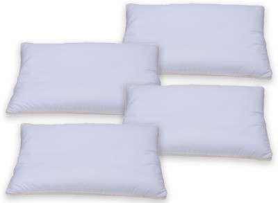 AYKA AYKA_DOUBLE_CORD_PILLOW Microfibre, Polyester Fibre Solid Sleeping Pillow Pack of 4(White)
