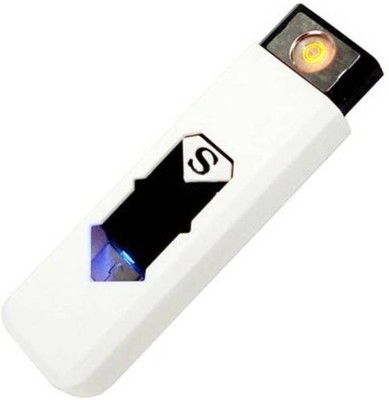 Ala Flame Rechargeable Electronic Windproof Eco Friendly Unique Cigarette Flameless Pocket Lighter(White)