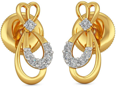 Joyalukkas Pride Diamond Yellow Gold 18kt Stud Earring