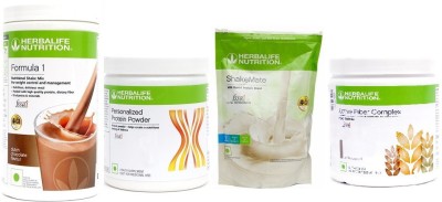 HERBALIFE Weight Loss Combo Pack F1 + protein powder +Activated fiber complex +SM Plant-Based Protein(1400 g, Formula 1 -CHOCOLATE)