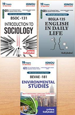IGNOU BSOC-131 Introduction To Sociology BEGLA-135 English In Daily Life BEVAE-181 Enviromental Studies(Paperback, GPH Panel of Experts)