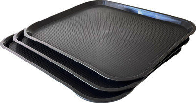 SMART SLIDE 12”x16” Plastic Cafeteria (Pack of 3)/Fast Food Tray, Platter, Serving Tray Tray(Pack of 3)