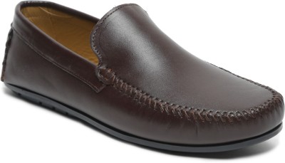 Teakwood Leathers Men Brown Solid Genuine Leather Formal Loafers Loafers For Men(Brown , 9)