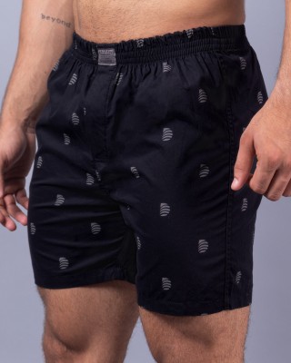 DRESS.COM Printed Men Black Boxer Shorts