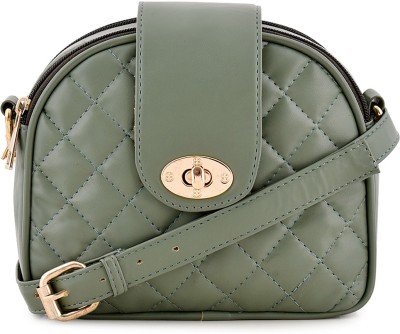 Lychee Bags Green Sling Bag Women Pu Quilted Green Sling Bags