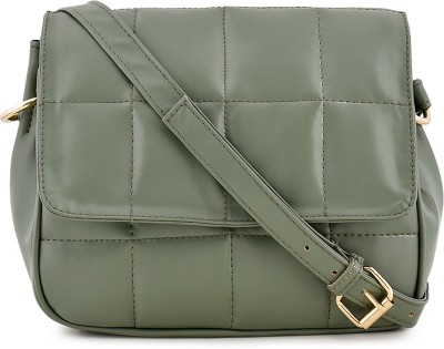 Lychee Bags Green Sling Bag Women Pu Quilted Green Sling Bag