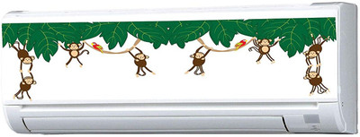 Asmi Collections 95 cm Hanging Monkeys Split AC Stickers Self Adhesive Sticker(Pack of 1)