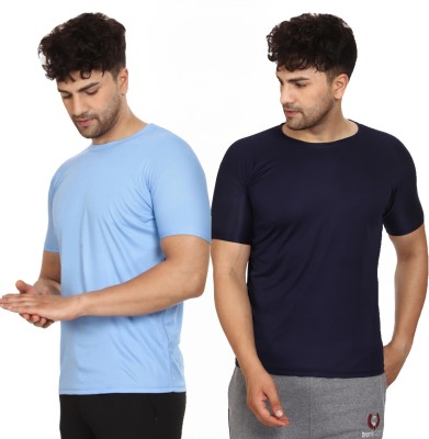 SMAN Sporty Men Round Neck Light Blue, Blue T-Shirt