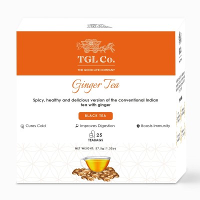 TGL Co. Pure Ginger Black Tea, 25 Tea Bags Ginger Black Tea Bags Box(37.5 g)