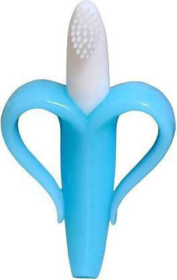 Rubela Baby Banana Training Toothbrush and Teether (Blue) Teether(Blue)