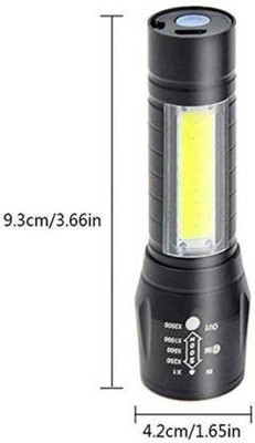 HASRU EMERGENCY ( GREEN TORCH) 3 IN 1 MODES TORCH 5 hrs Torch Emergency Light(Black)