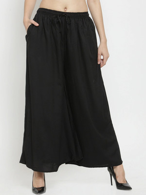 kanjilal Flared Women Black Trousers