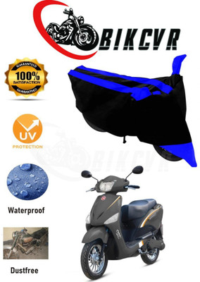 BIKCVR Two Wheeler Cover for Hero(Electric Optima, Blue, Black)