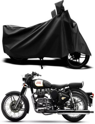 APNEK Waterproof Two Wheeler Cover for Royal Enfield(Classic 350, Black)