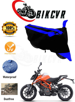 BIKCVR Two Wheeler Cover for KTM(125 Duke, Blue, Black)
