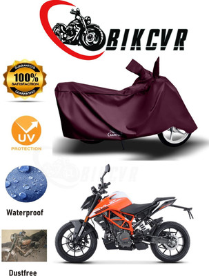 BIKCVR Two Wheeler Cover for KTM(125 Duke, Maroon)