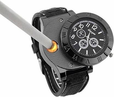 MOBIZAC Watch For Smoking For Men & Boys ™ Cigarette Lighter Dashing Look For Hand Smart Electric Rechargeable Cigarette Lighter(Black)